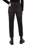 Liv Relaxed Non-Skinny Skinny with Seam Details | Washed Black