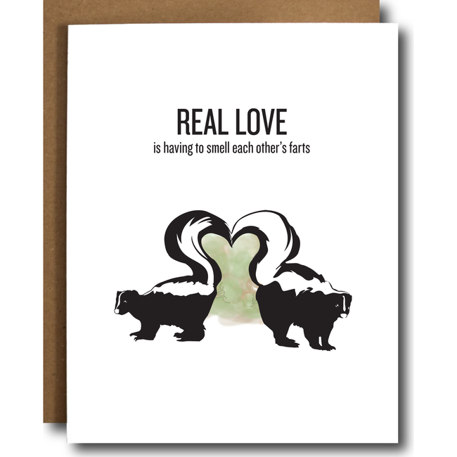 Stinky Skunk Love Funny Card