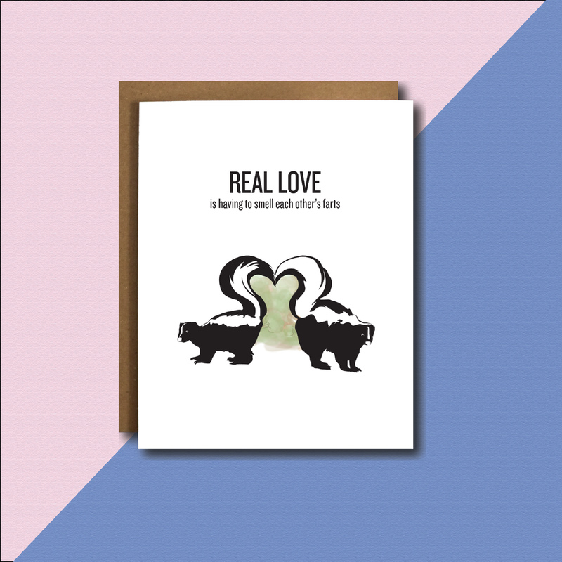 Stinky Skunk Love Funny Card