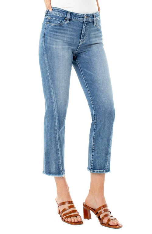 Crop straight Twist Front Side Seam