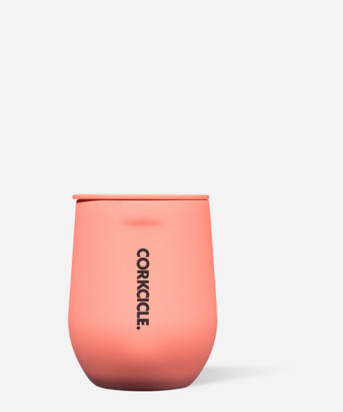 Neon Lights Stemless in Neon Coral