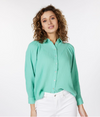 V-Neck Waffle Blouse In Jade