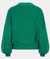 The Ajour Knit Cardigan In Jade