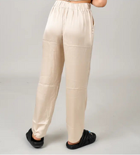 Pattie Pull-On Satin Pant In Champange may