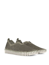 Tulip 139 Perforated Slip-On Sneaker in Army