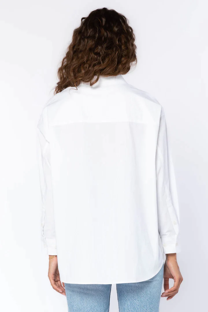Beau Long Sleeve Shirt in White