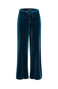 Pull-On Wide Leg With Drawstring In Dark Teal