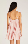 Carina Gingham Mini Dress In Seashell Pink