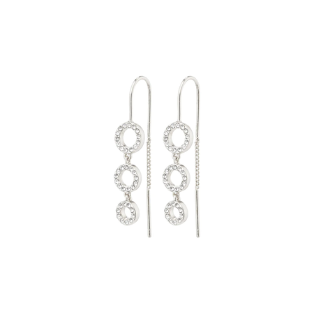 LIVE recycled square hoop earrings silver-plated
