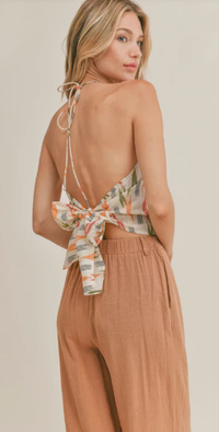 The Marfa Halter Top In Natural Multi
