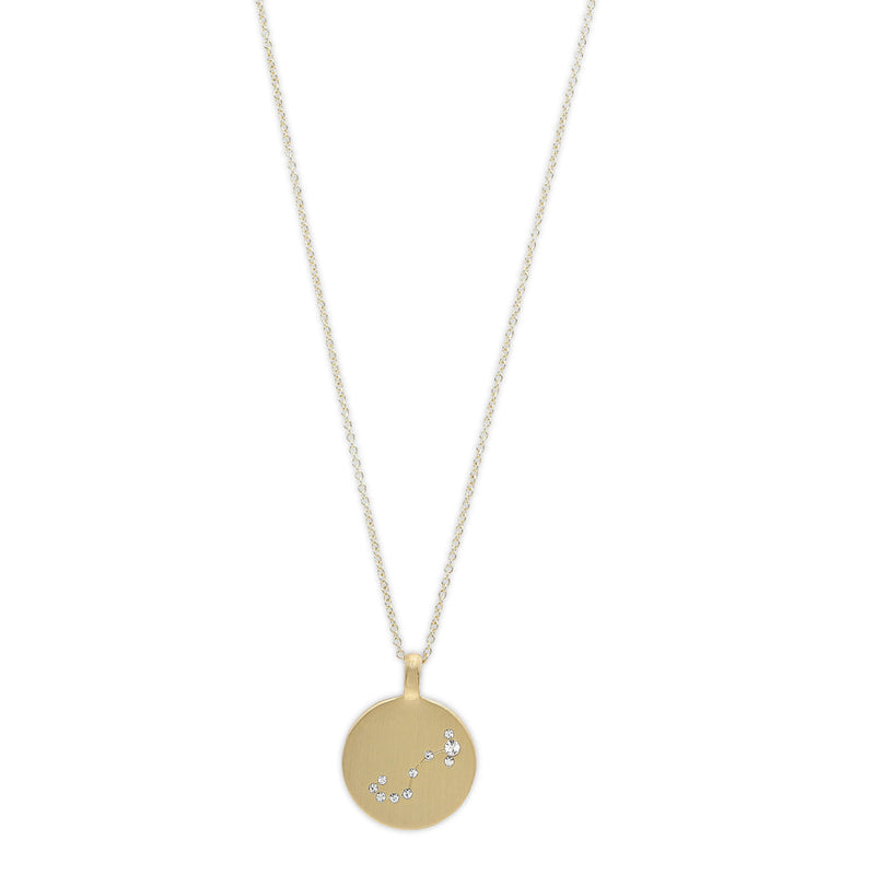 Scorpio | Simple Coin Necklace | Gold + Silver