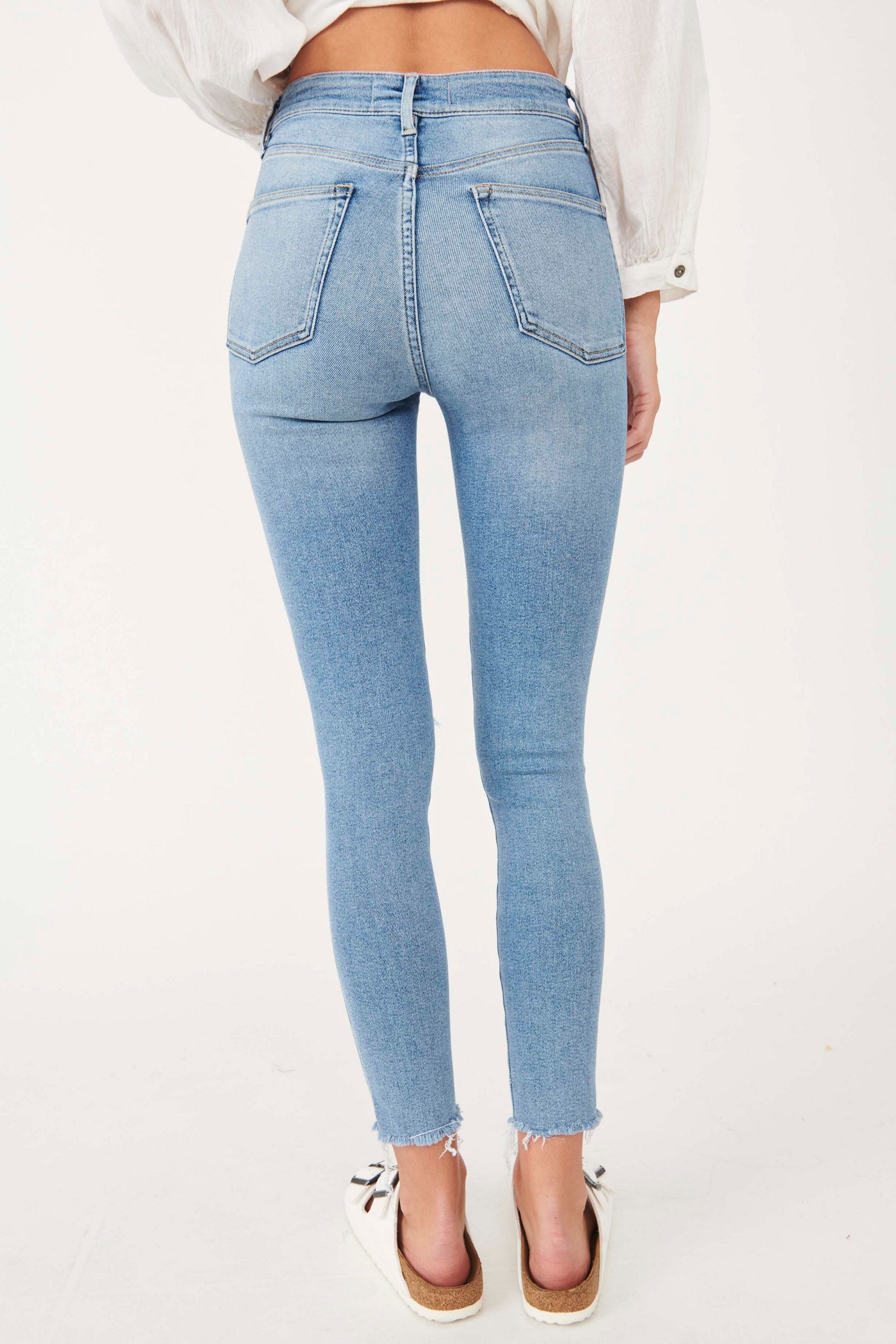Raw High Rise Jegging In Sweet Blue