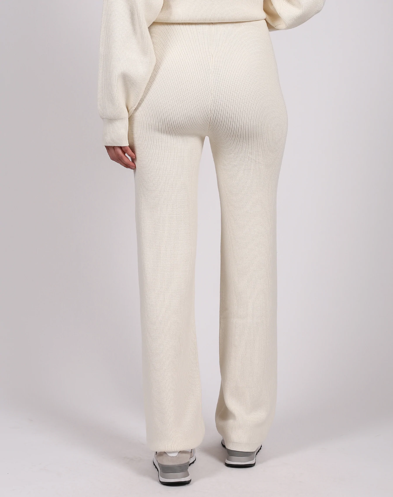 The Ribbed Knit Pant | Cream