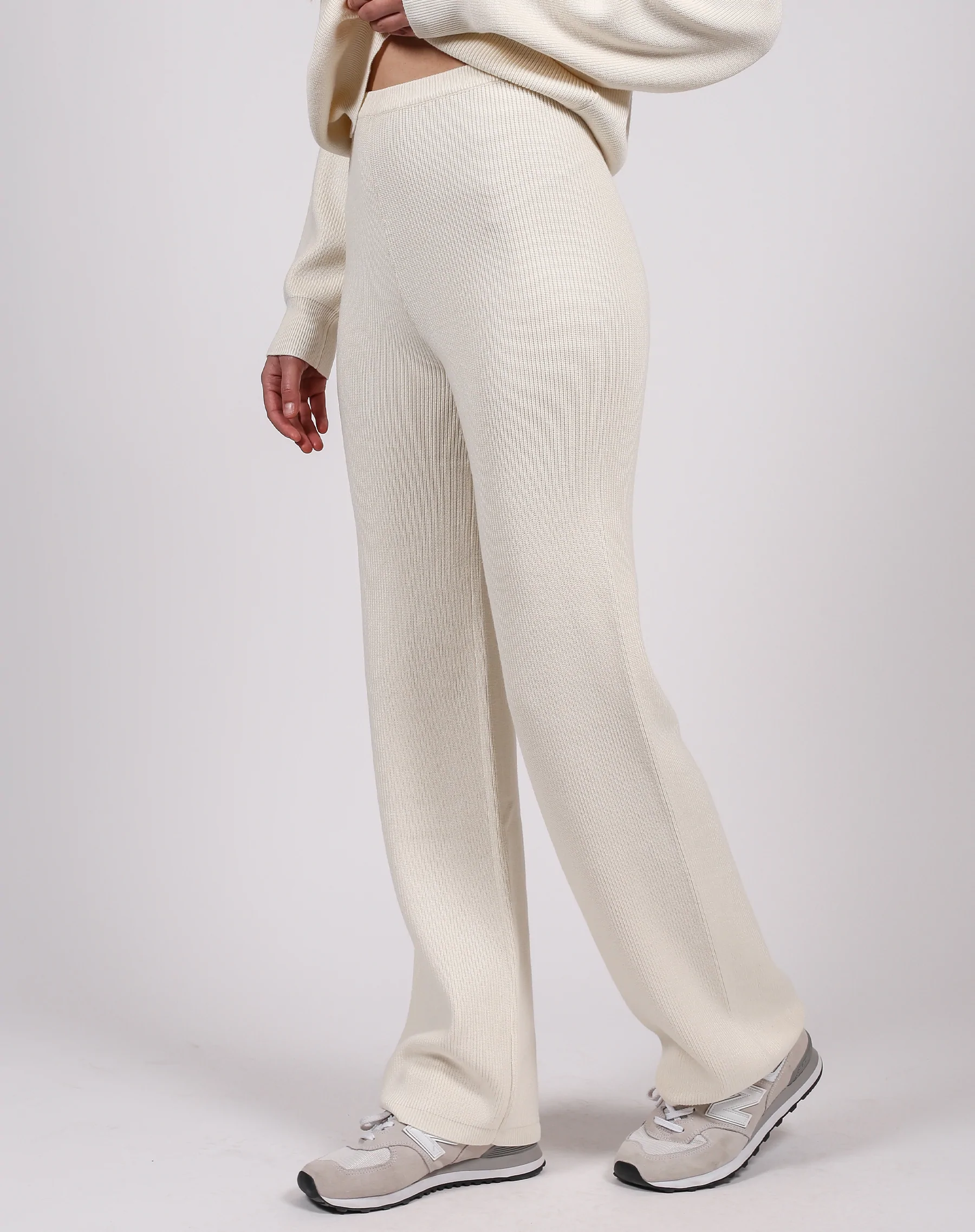 The Ribbed Knit Pant  Cream – Krush Clothing Boutique