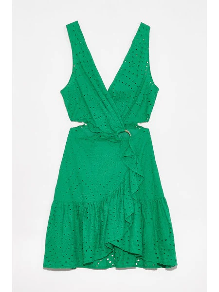 The Caelium Dress In Parrot Green